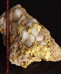14.32gのまだら模様のように石英と金が入り組んでいる自然金-G0455-17