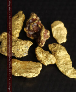 3.83gの個性ある形の自然金7点セット-G0457-11