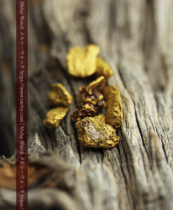 3.83gの個性ある形の自然金7点セット-G0457-4