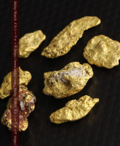 3.83gの個性ある形の自然金7点セット-G0457-5