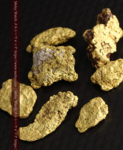 3.83gの個性ある形の自然金7点セット-G0457-7