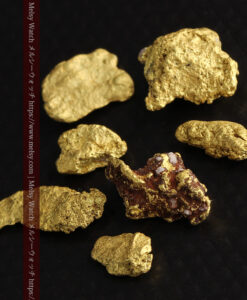 3.83gの個性ある形の自然金7点セット-G0457-9