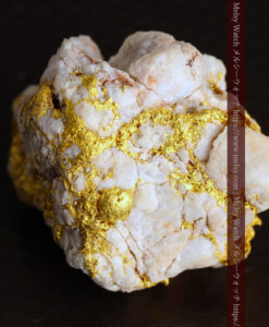 11.40gの複雑に交わる大粒の石英と自然金-G0463-13