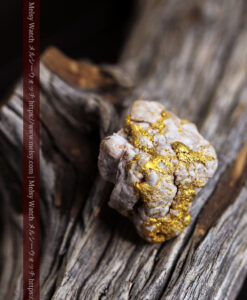 11.40gの複雑に交わる大粒の石英と自然金-G0463-3