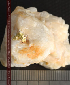 23.9gの大きな石英に食い込まれている自然金-G0472-17