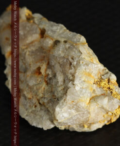 14.9gの石英の中に入り混じる特殊な姿の自然金-G0474-12