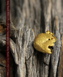 2.83gの演劇の仮面のような形の自然金-G0482-6