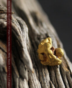 3.5gの愛嬌のある丸みに特徴がある自然金-G0483-6