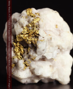 4.31gの細かな石英の連なりと特徴ある並びの自然金-G0487-4