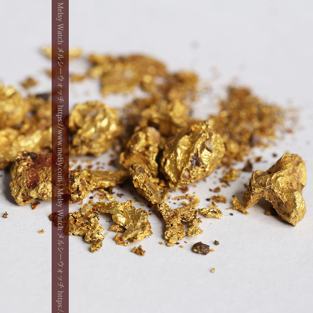 3.85gの砂金から小粒サイズまでの個人採掘家の自然金