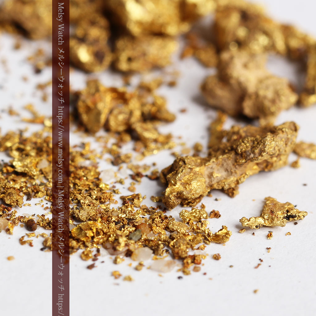 3.83gの砂金から小粒サイズまでの個人採掘家の自然金