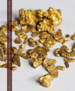 3.43gの小さな粒とやや大きめを1点含むビクトリア州産自然金-G0506-4