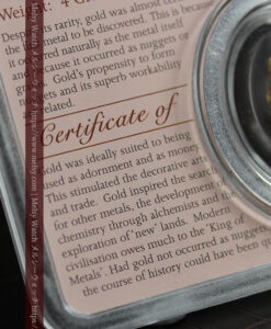 4gの西オーストラリア州パース造幣局が販売したお墨付きの自然金-G0508-13