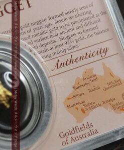 4gの西オーストラリア州パース造幣局が販売したお墨付きの自然金-G0508-14