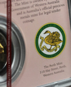 4gの西オーストラリア州パース造幣局が販売したお墨付きの自然金-G0508-8
