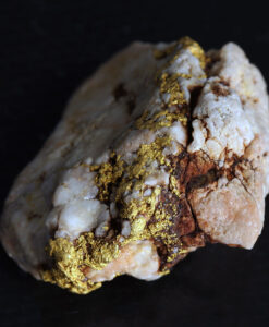 20.1gのはっきりと金の流れが見える大粒の石英の中の自然金-G0523-10