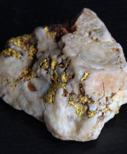 20.1gのはっきりと金の流れが見える大粒の石英の中の自然金-G0523-13