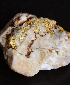 20.1gのはっきりと金の流れが見える大粒の石英の中の自然金-G0523-8