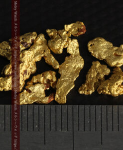 3.49gのビクトリア州産の小粒自然金11点 薄く長細い自然金有-G0545-10