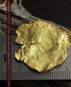 5.05gの珍しい非常に薄いリーフ状・金の葉のような自然金-G0554-12