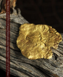 5.05gの珍しい非常に薄いリーフ状・金の葉のような自然金-G0554-7