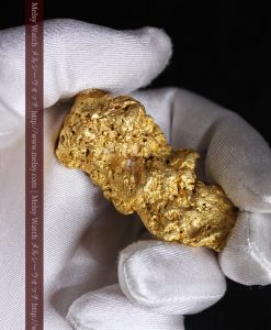 97.3gと超大型の色と形の美しい自然金-g0239-5