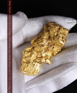 97.3gと超大型の色と形の美しい自然金-g0239-6