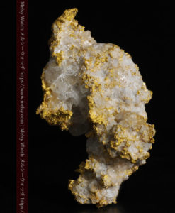 33.53gの雪化粧のような石英の結晶に覆われた美しい自然金-G0244-1