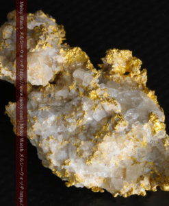 33.53gの雪化粧のような石英の結晶に覆われた美しい自然金-G0244-12