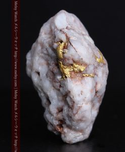 5.93gの丸みのある石英に包まれる金が見える自然金-g0292-3