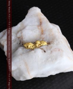 16.91gの大きな石英の中央に鎮座する自然金-g0298-11