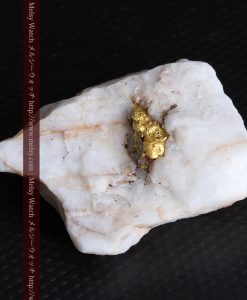 16.91gの大きな石英の中央に鎮座する自然金-g0298-8