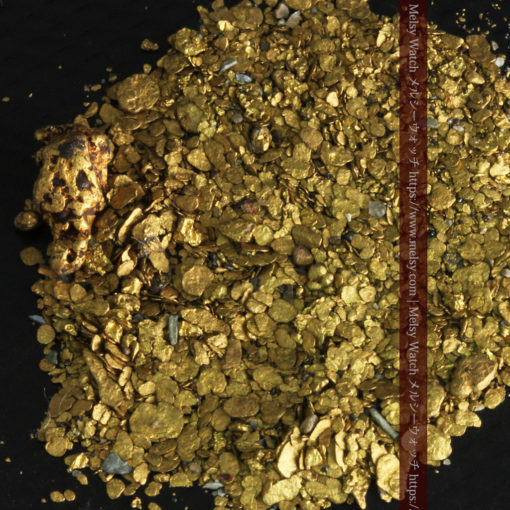 5.1gの小さな砂金・薄片金とやや粒の大きな自然金-G0312-1