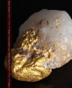 1.37gのキノコのような形の自然金と石英-G0316-6