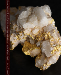 3.96gの雪の結晶のような石英に包まれた自然金-G0318-6