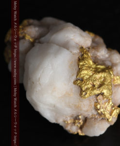 4.58gの厚みのある石英の中に走る自然金-G0319-6