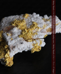 1.58gの綺麗な白色の粒子に覆われた自然金-G0323-9