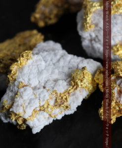 3.25gの小さな石英の付いた自然金8点セット-G0331-7