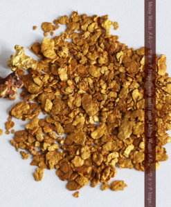 2.57gの小さな砂金・薄片金とやや粒の大きな自然金2点-G0335-2