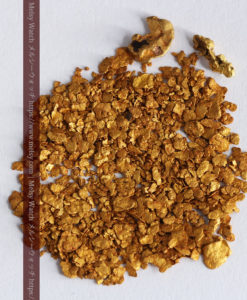 2.68gの小さな砂金・薄片金とやや粒の大きな自然金2点-G0337-8