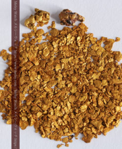 2.93gの小さな砂金・薄片金とやや粒の大きな自然金2点-G0338-3