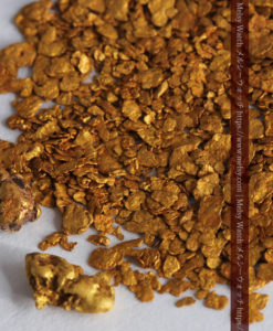 2.93gの小さな砂金・薄片金とやや粒の大きな自然金2点-G0338-6