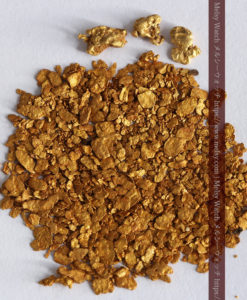 2.64gの小さな砂金・薄片金とやや粒の大きな自然金3点-G0339-8