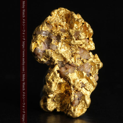 2.80gの粒石英が見える天然ならではの自然金-G0352-1