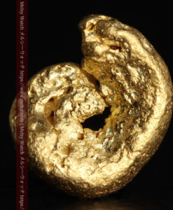 2.95gの太古の勾玉のような形をした自然金-G0369-2