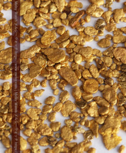 4.47gの小さな薄片金とやや粒の大きな自然金3点-G0373-2