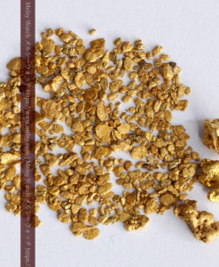 4.47gの小さな薄片金とやや粒の大きな自然金3点-G0373-3