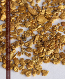 4.47gの小さな薄片金とやや粒の大きな自然金3点-G0373-5