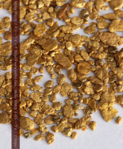 4.47gの小さな薄片金とやや粒の大きな自然金3点-G0373-6