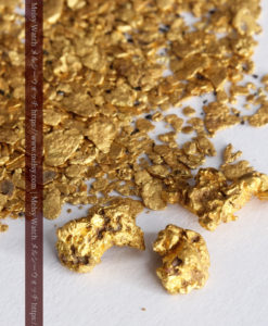 3.37gの小さな砂金・薄片金とやや粒の大きな自然金3点-G0374-8